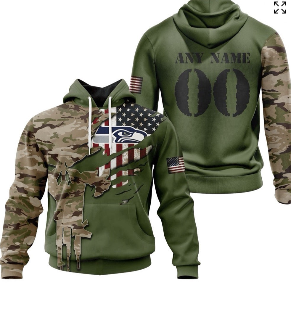 Full print camo hoodie